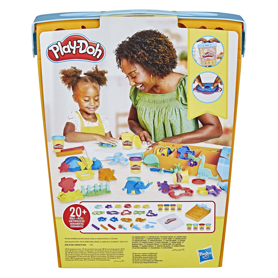 Play-doh fantasiedieren opbergset - 8 kleipotjes