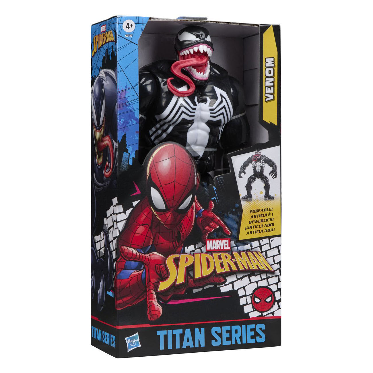 Hasbro marvel spider-man titan series venom speelfiguur