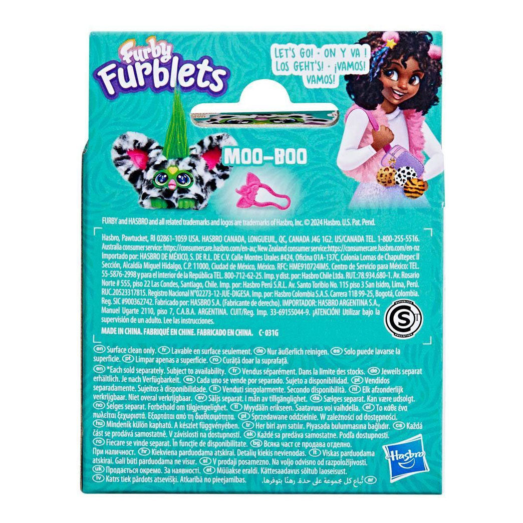 Hasbro furby furblets moo-boo interactieve knuffel
