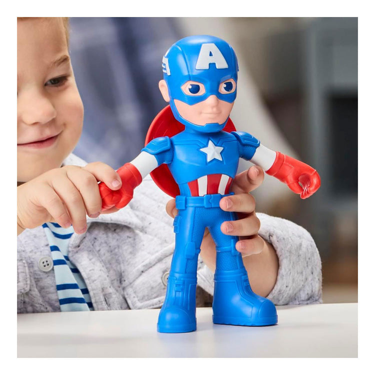 Marvel spidey and his amazing friends supersized captain america speelfiguur
