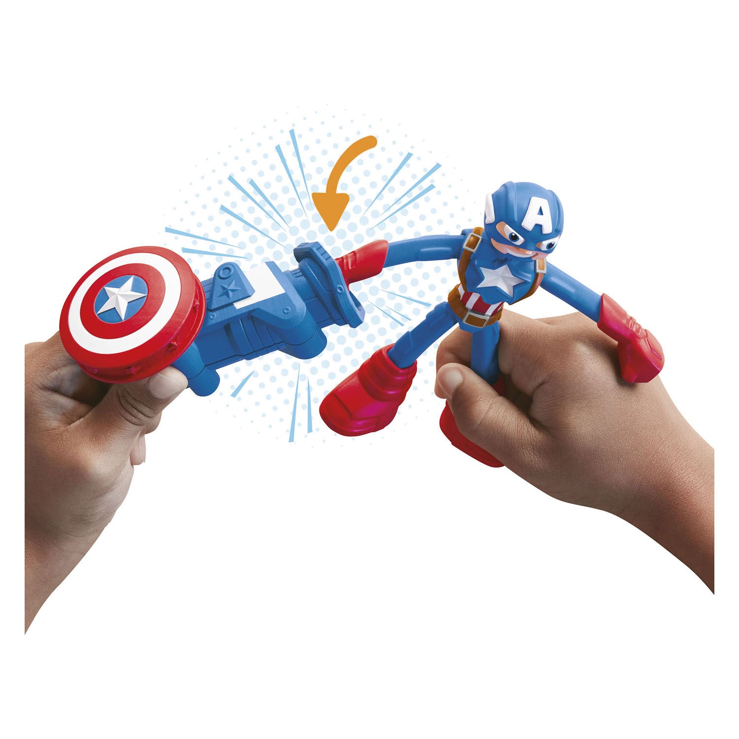 Play-doh marvel captain america stempelschild - boetseerklei
