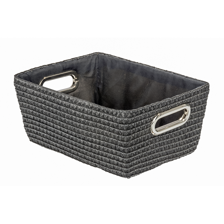 Wenko 1064950 - opbergmandje chromo zwart | 2 stuks
