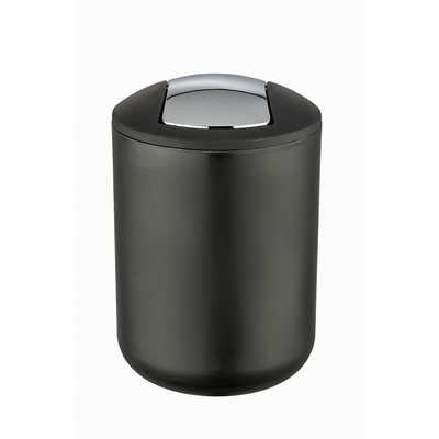 Wenko 1064930 - afvalemmer brasil s 2 liter zwart | 2 stuks