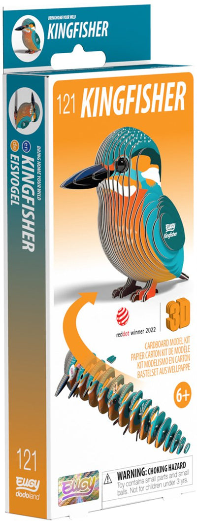 Eugy 3d puzzel - ijsvogel - vogels - duurzaam - verzamel ze allemaal - 6 jaar