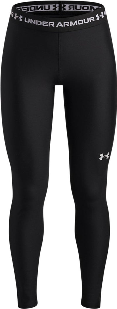 Under armour heatgear legging-blk meisjes sportbroek - zwart - wit