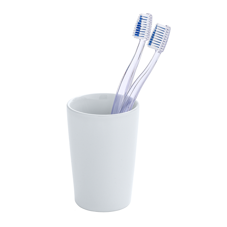 Wenko tandenborstelhouder coni wit keramiek - tandenborstelbeker