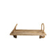 Dijk natural collections dienblad hout met handvaten van touw 37x16x5cm antiquelook