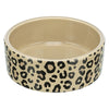 Trixie voerbak drinkbak leo kat keramiek panterprint assorti