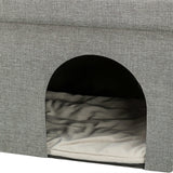 Trixie kattenmand kattenhuis kimy soft 2 verdiepingen lichtgrijs - afbeelding 2