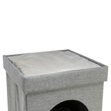 Trixie kattenmand kattenhuis kimy soft 2 verdiepingen lichtgrijs - afbeelding 4