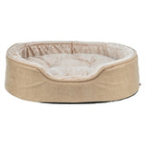 Trixie vital hondenmand lino soft ovaal beige creme - afbeelding 1