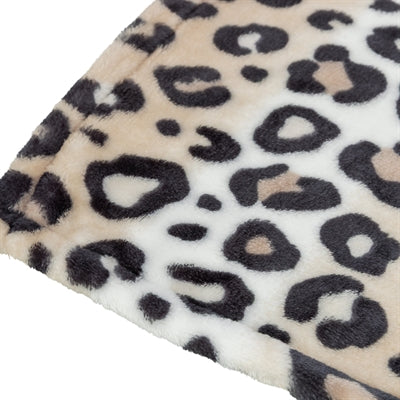 Trixie hondendeken leo soft pluche creme panterprint