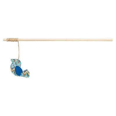 Trixie kattenhengel vogel hout pluche met kattenkruid catnip