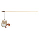 Trixie kattenhengel kat hout pluche met kattenkruid catnip
