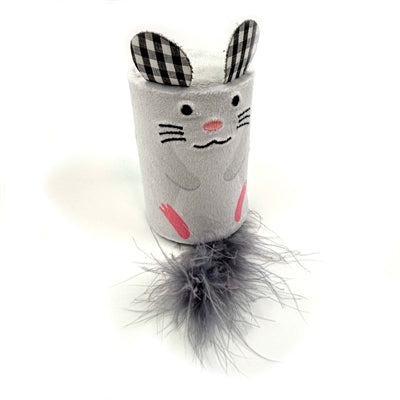 Happy pet tabby patch muis ratel en roller grijs