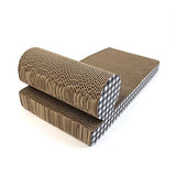 Happy pet tabby patch krabmat chaise lounge karton - afbeelding 2