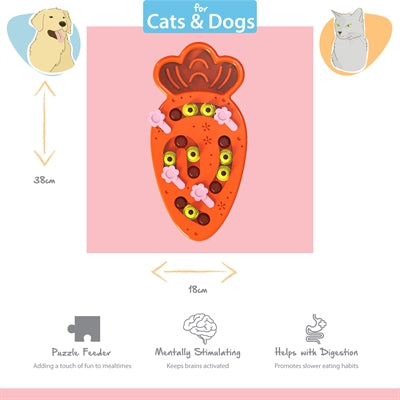 Happy pet tabby patch wortel puzzel intelligentie speelgoed