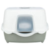 Trixie kattenbak davio top outdoor met kap grijs wit