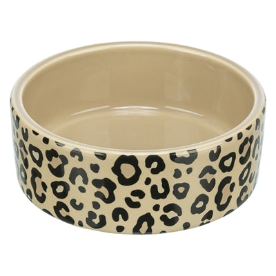 Trixie voerbak drinkbak leo keramiek panterprint assorti