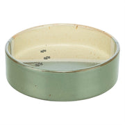 Trixie voerbak drinkbak met pootprint keramiek groen beige - afbeelding 2