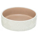 Trixie voerbak drinkbak patroon keramiek wit beige