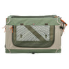 Trixie kennel comfy bench stof reismand olijfgroen beige
