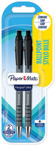 Paper mate flexgrip ultra-balpennen met drukknop | medium punt (1,0 mm) | zwart | 2 stuks