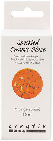 Creativ company gespikkeld keramiek glazuur 999-1060 c dekkend orange sun - 60ml - afbeelding 1