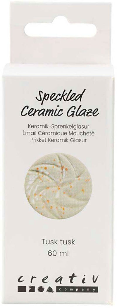 Creativ company gespikkeld keramiek glazuur 999-1060 c dekkend tusk tusk - 60ml