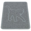 Trixie kattenbakmat kattensilhouet pvc lichtgrijs