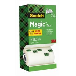 Plakband scotch magic 19mmx33m transp