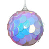 Decoris kerstbal pailletten iriserend 8cm 4 dlg