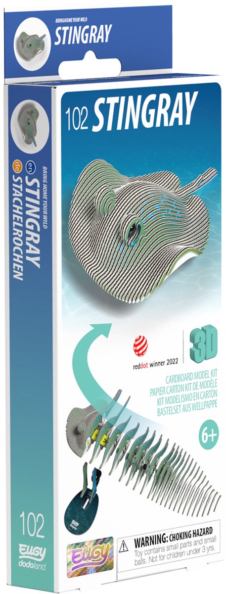 Eugy 3d puzzel - rog - zeedieren - duurzaam - verzamel ze allemaal - 6 jaar