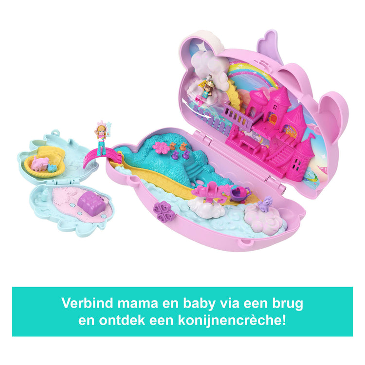 Polly pocket 2-in-1 konijntjesplezier - tasje met compacte speelset