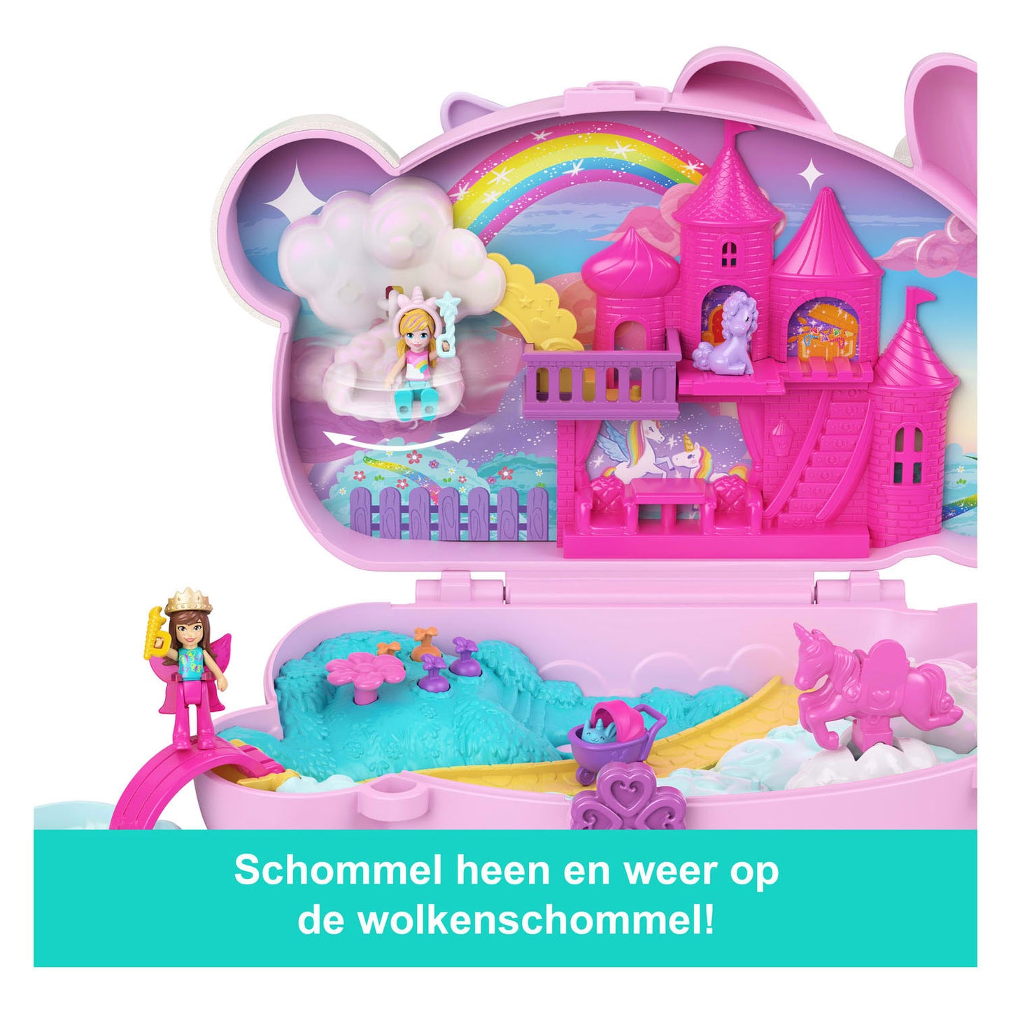 Polly pocket 2-in-1 konijntjesplezier - tasje met compacte speelset