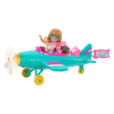 Mattel barbie chelsea modepop met vliegtuig