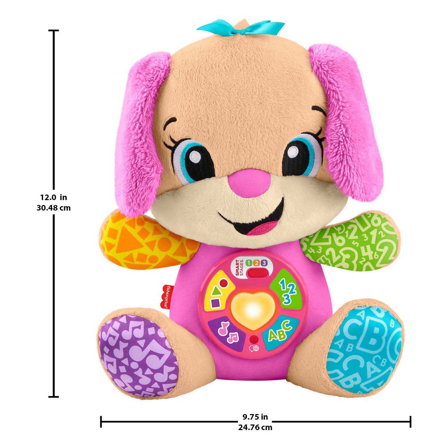 Fisher-price leerplezier meegroeispeelgoed zusje - roze muzikale knuffel