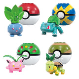 Mega bloks mega construx pokémon bouwset - bulbasaur, turtwig, hoppip en oddish - afbeelding 2