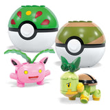 Mega bloks mega construx pokémon bouwset - bulbasaur, turtwig, hoppip en oddish - afbeelding 4