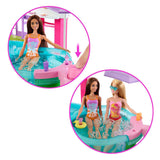 Barbie droomzwembad - speelset met glijbaan en bubbelbad en meer dan 20 accessoires - afbeelding 5