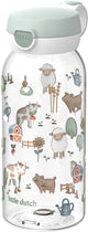 Mepal drinkfles met flipdop campus - 600 ml - waterfles kinderen - lekdicht - hygiënische deksel - little farm