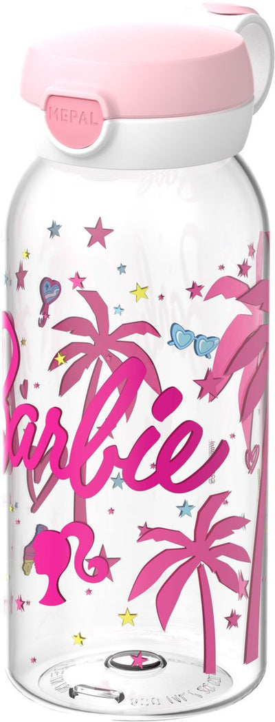 Mepal drinkfles met flipdop campus - 600 ml - waterfles kinderen - lekdicht - hygiënische deksel - barbie