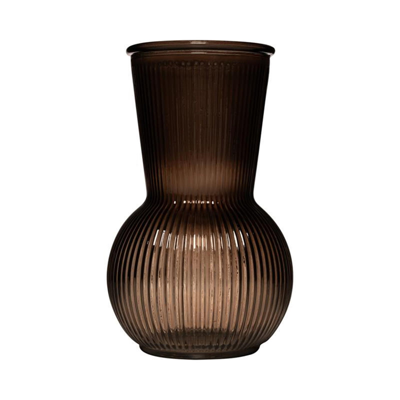 Hakbijl glass tilly buikvaas taupe ø11xh18cm