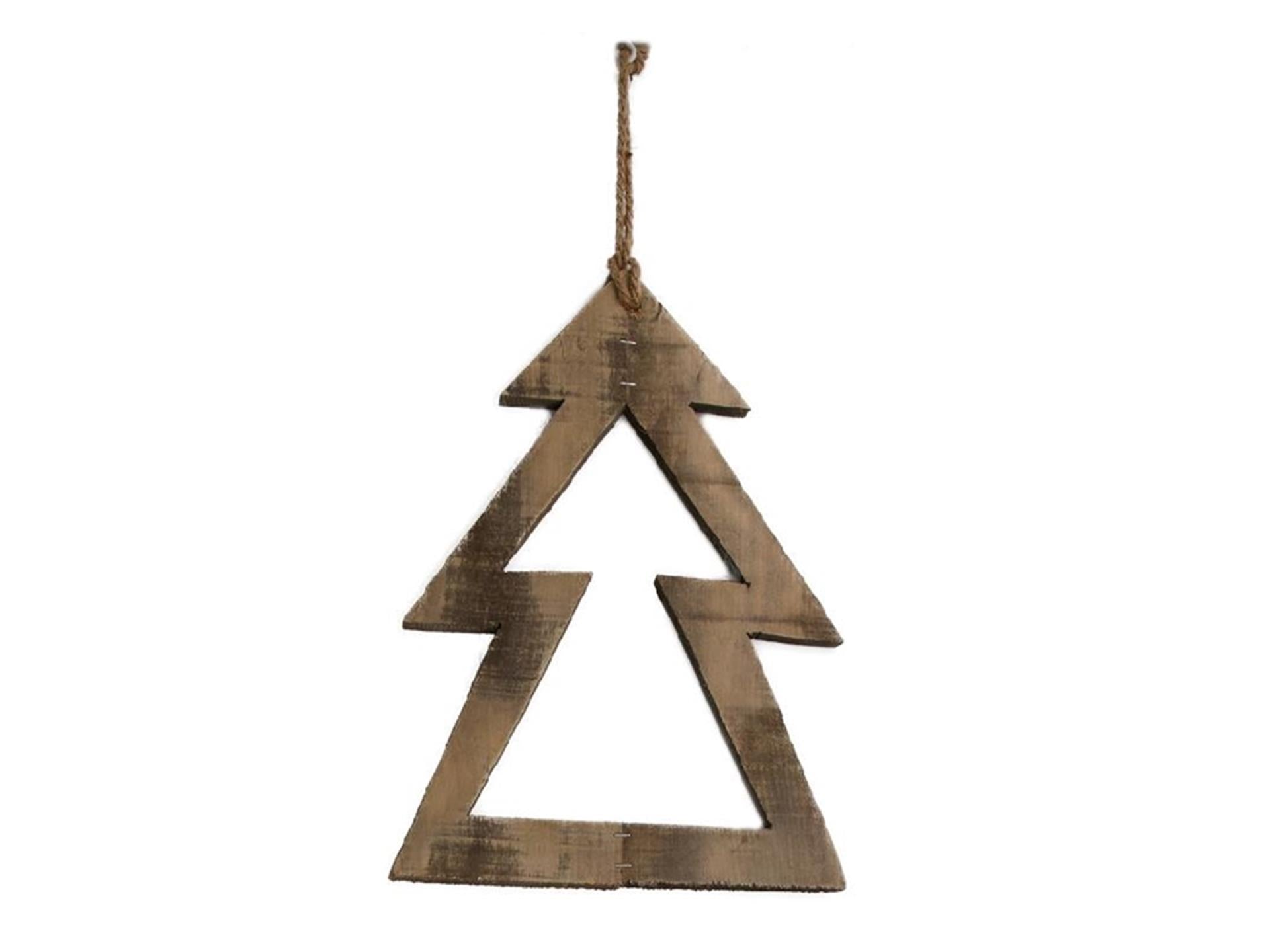 Dijk natural collections hangdecoratie boom hout 28x38x2cm
