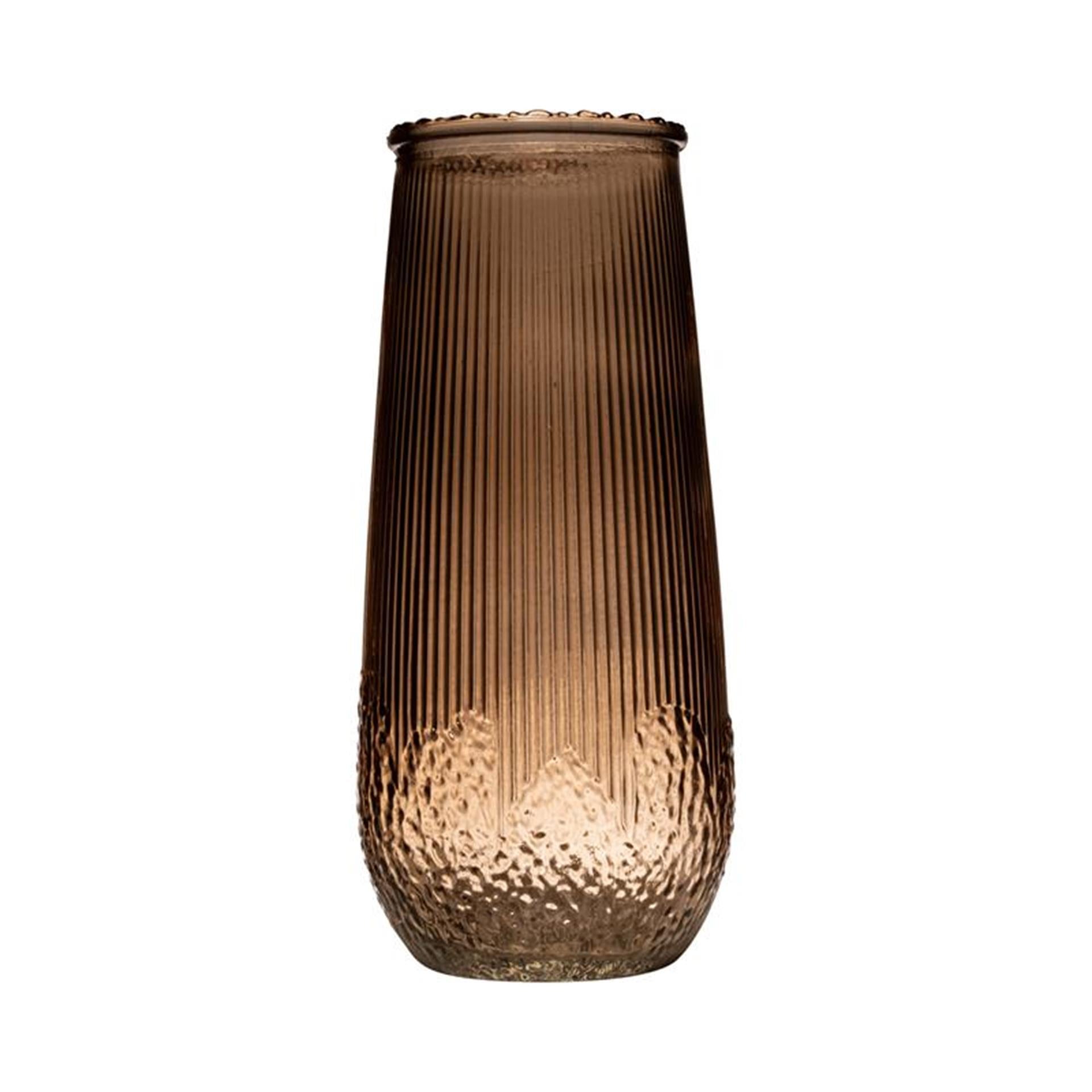 Hakbijl glass namsos vaas beige ø9xh20cm