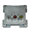 C-line video en audio contactdoos zilver