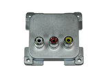 C-line video en audio contactdoos zilver - afbeelding 1