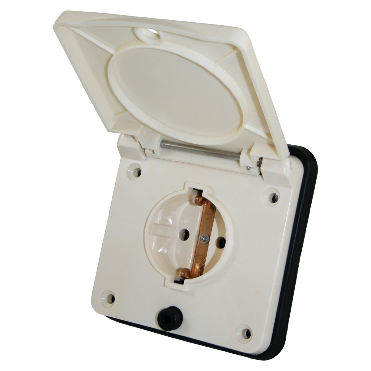 Schuko buiten wandcontactdoos beige voor caravan en camper - zonder verkoopverpakking