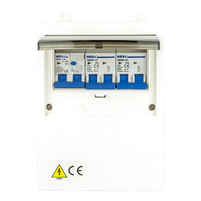 Ngk zekeriast 6-modules met dubbelpolige zekeringautomaten b10a en b16a en 30ma aardlekschakelaar