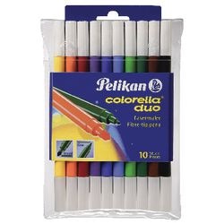 Viltstiften pelikan color duo assorti 10 stuks